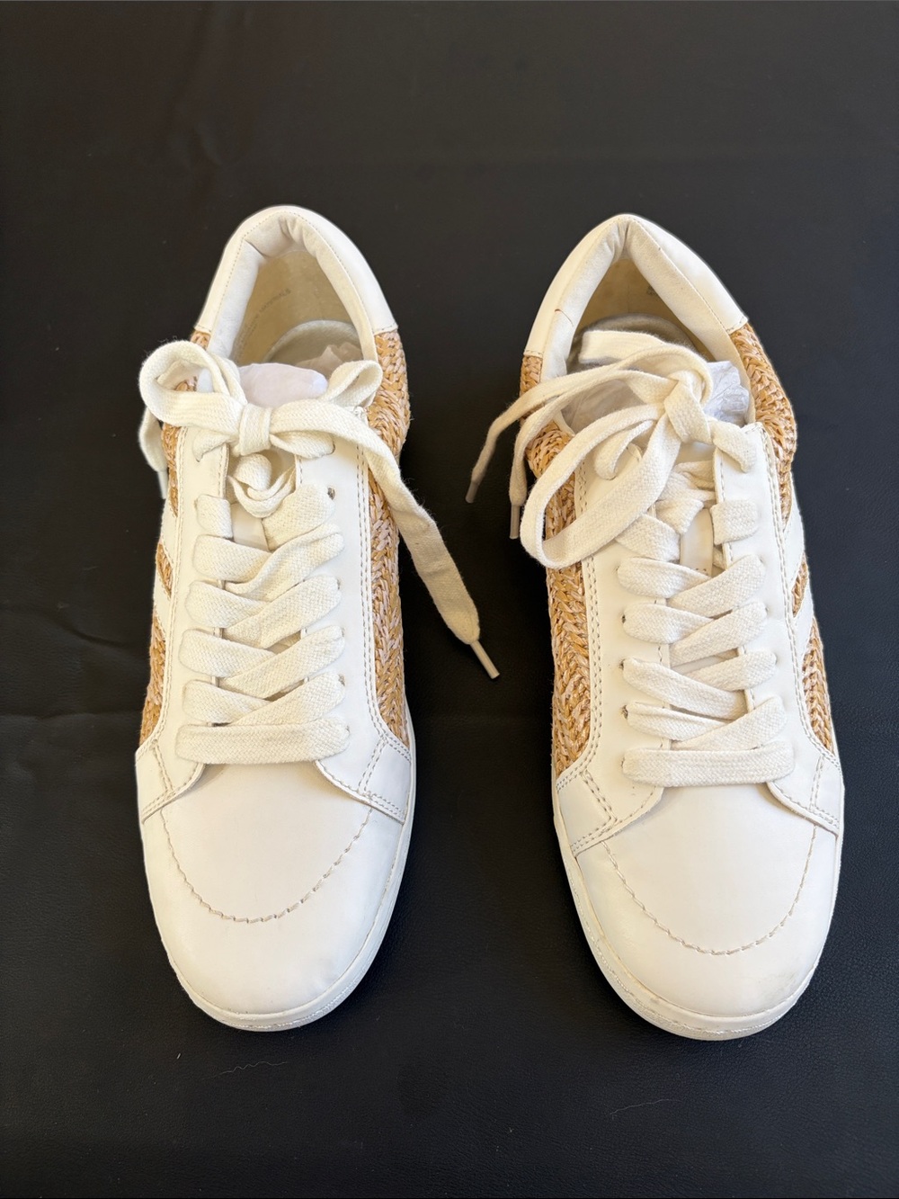 Dolce Vita Nicona Gold Woven Lace-Up Sneakers 10M